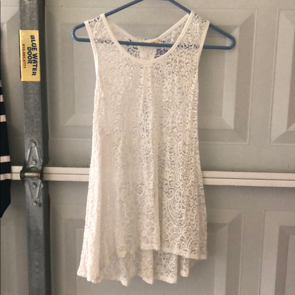 White flowy tank